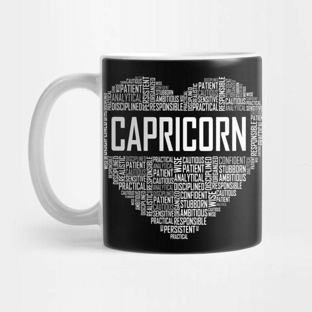 Capricorn Zodiac Heart by LetsBeginDesigns